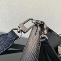 Louis Vuitton LV Unisex Marelle Handbag Quartz Black Epi Grained Cowhide Canvas (1)