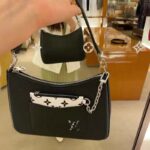 Louis Vuitton LV Women Marelle Handbag Quartz Black Epi Grained Cowhide Canvas - immagine 11