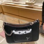 Louis Vuitton LV Women Marelle Handbag Quartz Black Epi Grained Cowhide Canvas - immagine 3