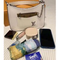 Louis Vuitton LV Unisex Marelle Handbag Quartz White Epi Grained Cowhide Canvas