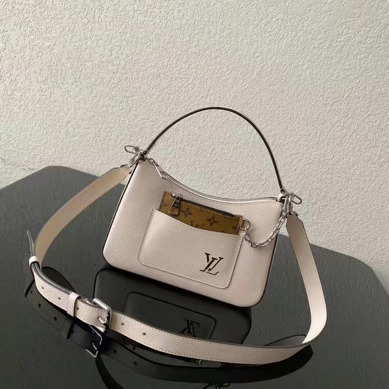 M80688 Louis Vuitton Epi Grained Marelle-White