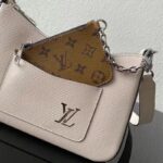Louis Vuitton LV Women Marelle Handbag Quartz White Epi Grained Cowhide Canvas - Image 11