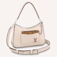 Louis Vuitton LV Unisex Marelle Handbag Quartz White Epi Grained Cowhide Canvas