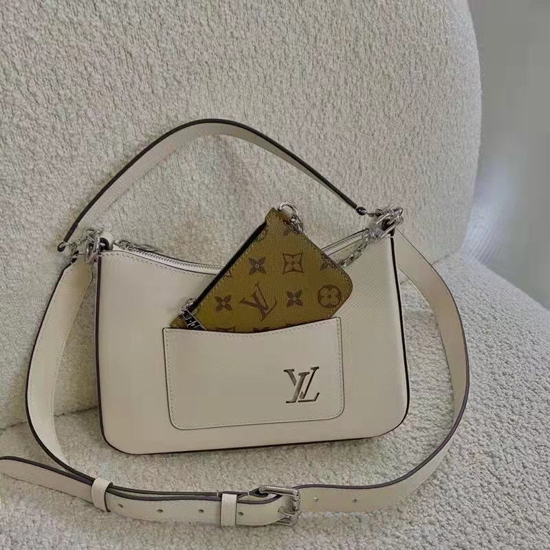Louis Vuitton LV Women Marelle Handbag Quartz White Epi Grained Cowhide  Canvas - LULUX
