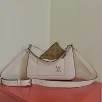 Louis Vuitton LV Unisex Marelle Handbag Quartz White Epi Grained Cowhide Canvas