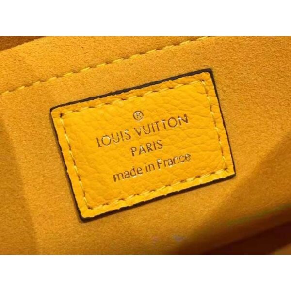 Louis Vuitton LV Unisex Marelle Handbag Yellow Epi Grained Cowhide Leather Canvas (10)