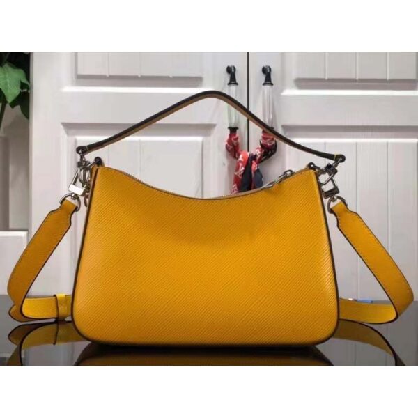 Louis Vuitton LV Unisex Marelle Handbag Yellow Epi Grained Cowhide Leather Canvas (11)