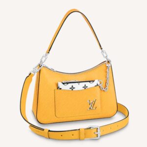 Louis Vuitton LV Unisex Marelle Handbag Yellow Epi Grained Cowhide Leather Canvas