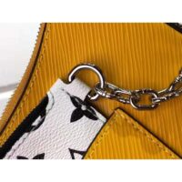 Louis Vuitton LV Unisex Marelle Handbag Yellow Epi Grained Cowhide Leather Canvas (12)