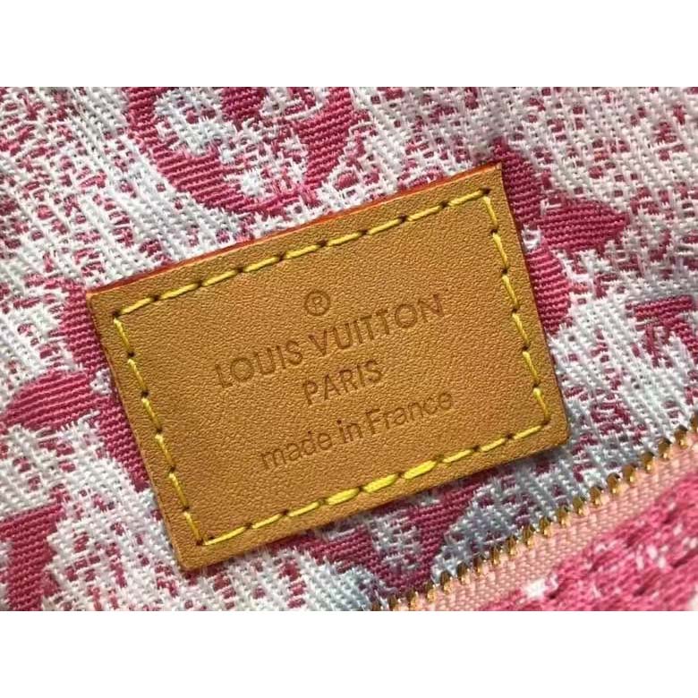 LOUIS VUITTON Monogram Jacquard Denim Nano Speedy Bandouliere Pink