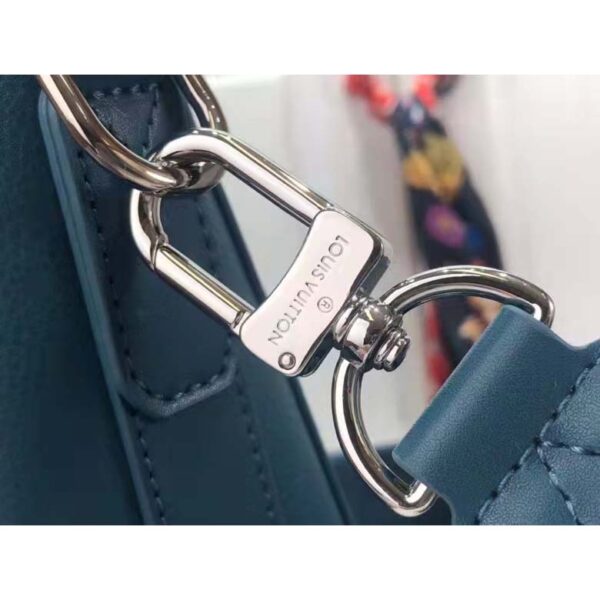 Louis Vuitton LV Unisex New Messenger Blue Aerogram Cowhide Leather Textile Lining (9)