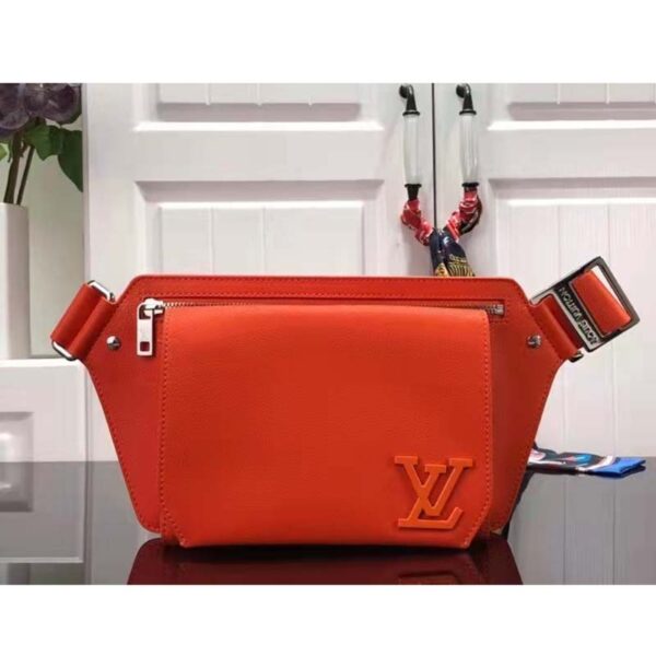 Louis Vuitton LV Unisex New Sling Aerogram Slingbag Orange Aerogram Cowhide Leather (4)