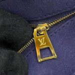 Louis Vuitton LV Unisex Onthego MM Tote Navy Blue Denim Jacquard Textile Calf - Image 13