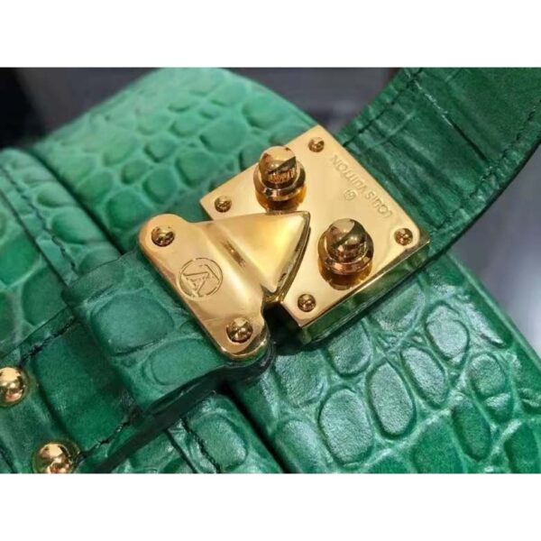 Louis Vuitton LV Unisex Petite Boite Chapeau Green Matte Alligator Leather (2)