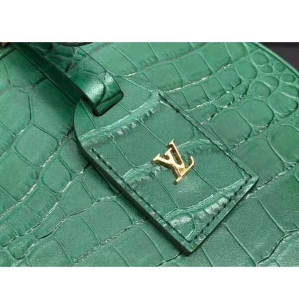 Louis Vuitton LV Unisex Petite Boite Chapeau Green Matte Alligator Leather (3)