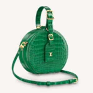 Louis Vuitton LV Unisex Petite Boite Chapeau Green Matte Alligator Leather