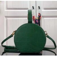 Louis Vuitton LV Unisex Petite Boite Chapeau Green Matte Alligator Leather (4)