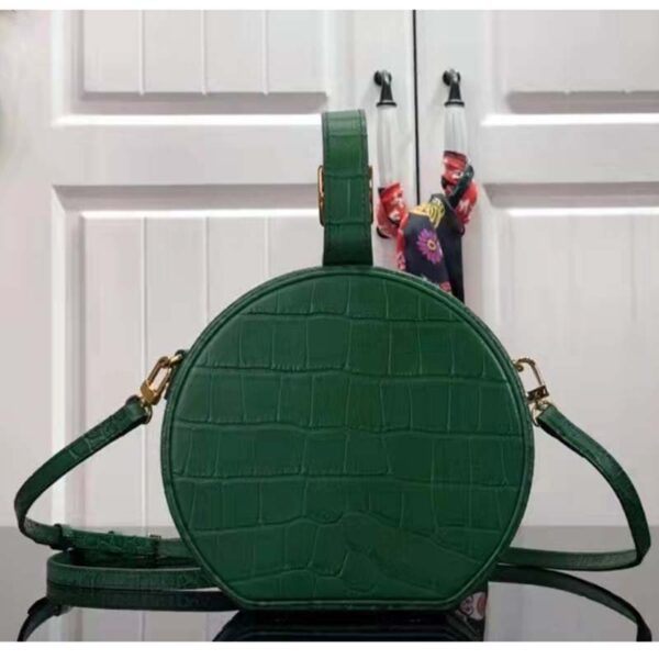 Louis Vuitton LV Unisex Petite Boite Chapeau Green Matte Alligator Leather (5)