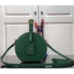 Louis Vuitton LV Unisex Petite Boite Chapeau Green Matte Alligator Leather - Bild 2