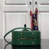 Louis Vuitton LV Unisex Petite Boite Chapeau Green Matte Alligator Leather (4)