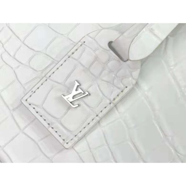 Louis Vuitton LV Unisex Petite Boite Chapeau Latte Matte Alligator Leather (4)