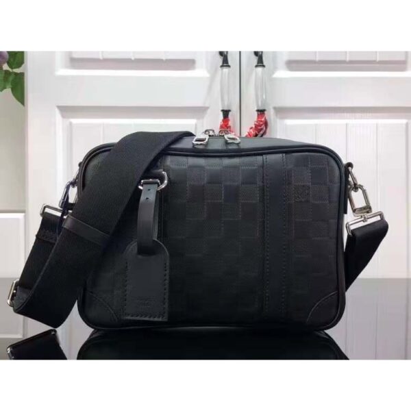Louis Vuitton LV Unisex Sirius Messenger Bag Damier Infini Onyx Cowhide Leather (6)