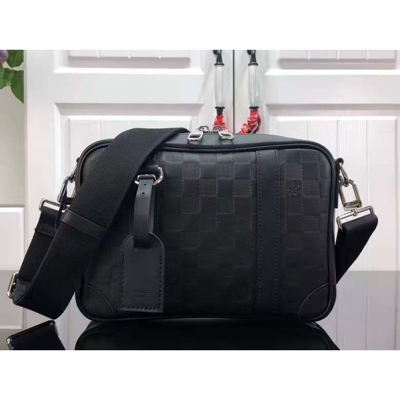 Louis Vuitton Sirius Messenger Bag Damier Infini Leather Black