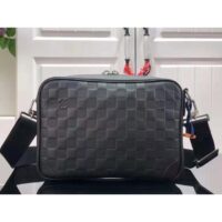 Louis Vuitton LV Unisex Sirius Messenger Bag Damier Infini Onyx Cowhide Leather (1)