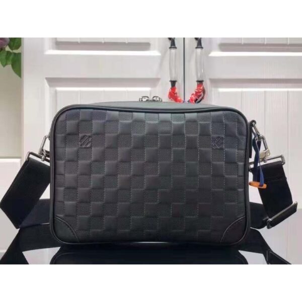 Louis Vuitton LV Unisex Sirius Messenger Bag Damier Infini Onyx Cowhide Leather (9)