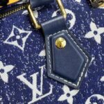 Louis Vuitton LV Women Speedy Bandoulière 25 Handbag Navy Blue Denim Jacquard Calfskin - Image 12