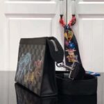 Louis Vuitton LV Unisex Trio Messenger Damier Graphite Coated Canvas Cowhide Leather – Image 4