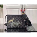 Louis Vuitton LV Unisex Trio Messenger Damier Graphite Coated Canvas Cowhide Leather – Image 2