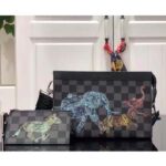 Louis Vuitton LV Unisex Trio Messenger Damier Graphite Coated Canvas Cowhide Leather – Image 3