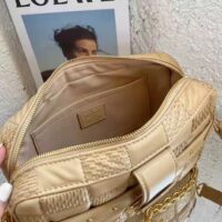 Louis Vuitton LV Unisex Troca MM Handbag Beige Damier Quilt Lambskin Calfskin (4)