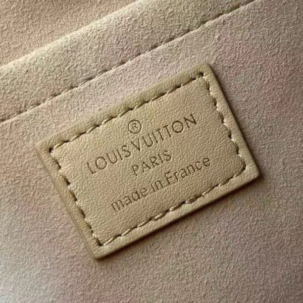 Louis Vuitton LV Unisex Troca MM Handbag Beige Damier Quilt Lambskin Calfskin (3)