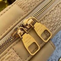 Louis Vuitton LV Unisex Troca MM Handbag Beige Damier Quilt Lambskin Calfskin (4)