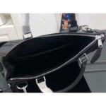 Louis Vuitton LV Unisex Vertical Tote Black Taiga Cowhide Leather Textile Lining - Image 6