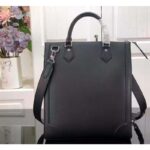 Louis Vuitton LV Unisex Vertical Tote Black Taiga Cowhide Leather Textile Lining - Image 3