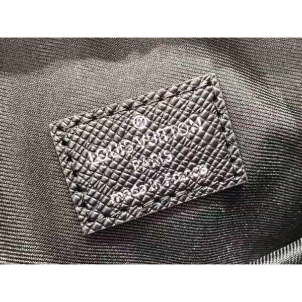 Louis Vuitton LV Unisex Vertical Tote Black Taiga Cowhide Leather Textile Lining (5)