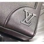 Louis Vuitton LV Unisex Vertical Tote Black Taiga Cowhide Leather Textile Lining - Image 7