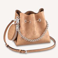 Louis Vuitton LV Women Bella Bucket Bag Mahina Arizona Brown Calfskin Calf Monogram