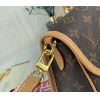 Louis Vuitton LV Women Diane satchel Brown Monogram Coated Canvas Textile Lining (1)