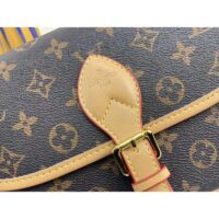 Louis Vuitton LV Women Diane satchel Brown Monogram Coated Canvas Textile Lining (1)