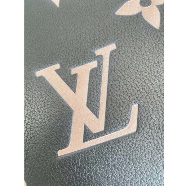 Louis Vuitton LV Women Grand Palais Tote Bag Black Monogram Embossed Grained Cowhide (11)