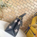 Louis Vuitton LV Women Grand Palais Tote Bag Black Monogram Embossed Grained Cowhide - Image 5
