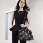 Louis Vuitton LV Women Grand Palais Tote Bag Black Monogram Embossed Grained Cowhide - Image 12