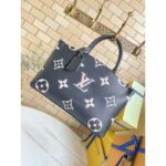 Louis Vuitton LV Women Grand Palais Tote Bag Black Monogram Embossed Grained Cowhide - Image 3