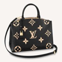 Louis Vuitton LV Women Grand Palais Tote Bag Black Monogram Embossed Grained Cowhide (8)