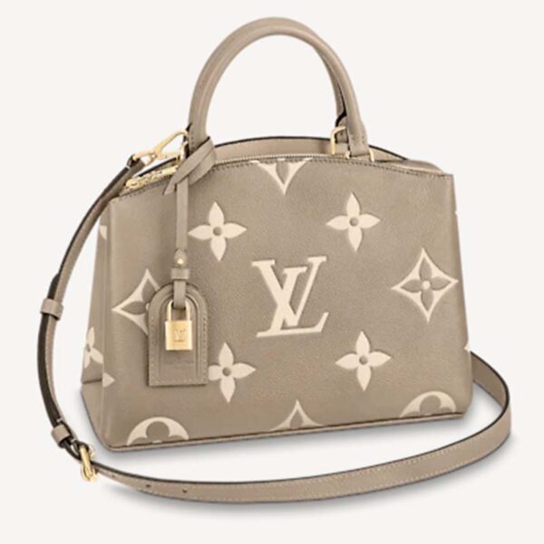 Louis Vuitton LV Women Grand Palais Tote Bag Dove Monogram Embossed Grained Cowhide (10)