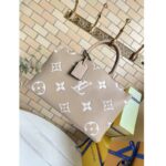 Louis Vuitton LV Women Grand Palais Tote Bag Dove Monogram Embossed Grained Cowhide - Image 2
